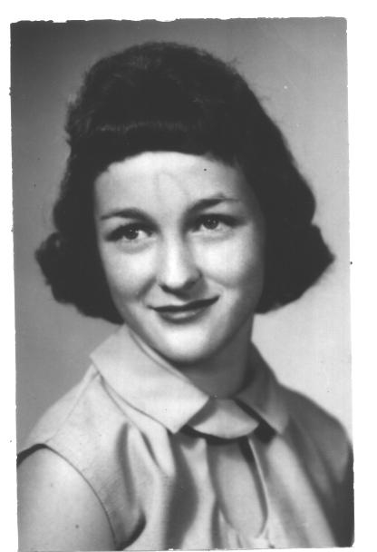 Mrs. McEuin’s yearbook photo from the 1962 The Bronco Yearbook.