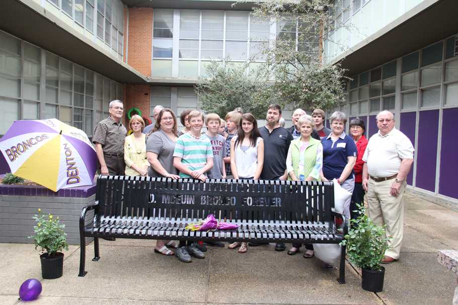 Former DHS Counselor Dottie McEuin was honored during a ceremony on March 27th in the courtyard. The school, through donations placed a bench in her honor for students to use for years to come.