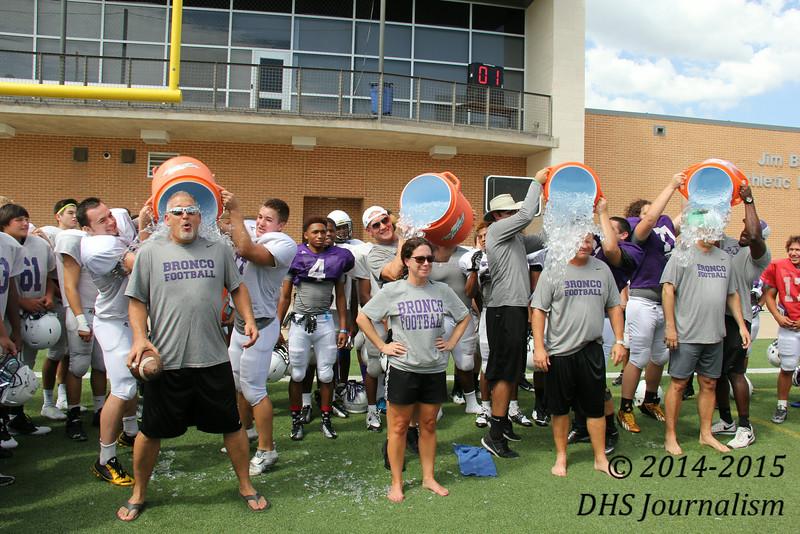 DHS Administration accepts ALS Ice Bucket Challenge to help aid in Cancer Research.