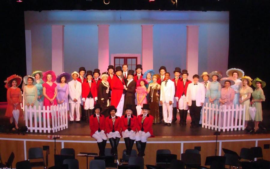 The Cast of Mame poses after one of their scenes
